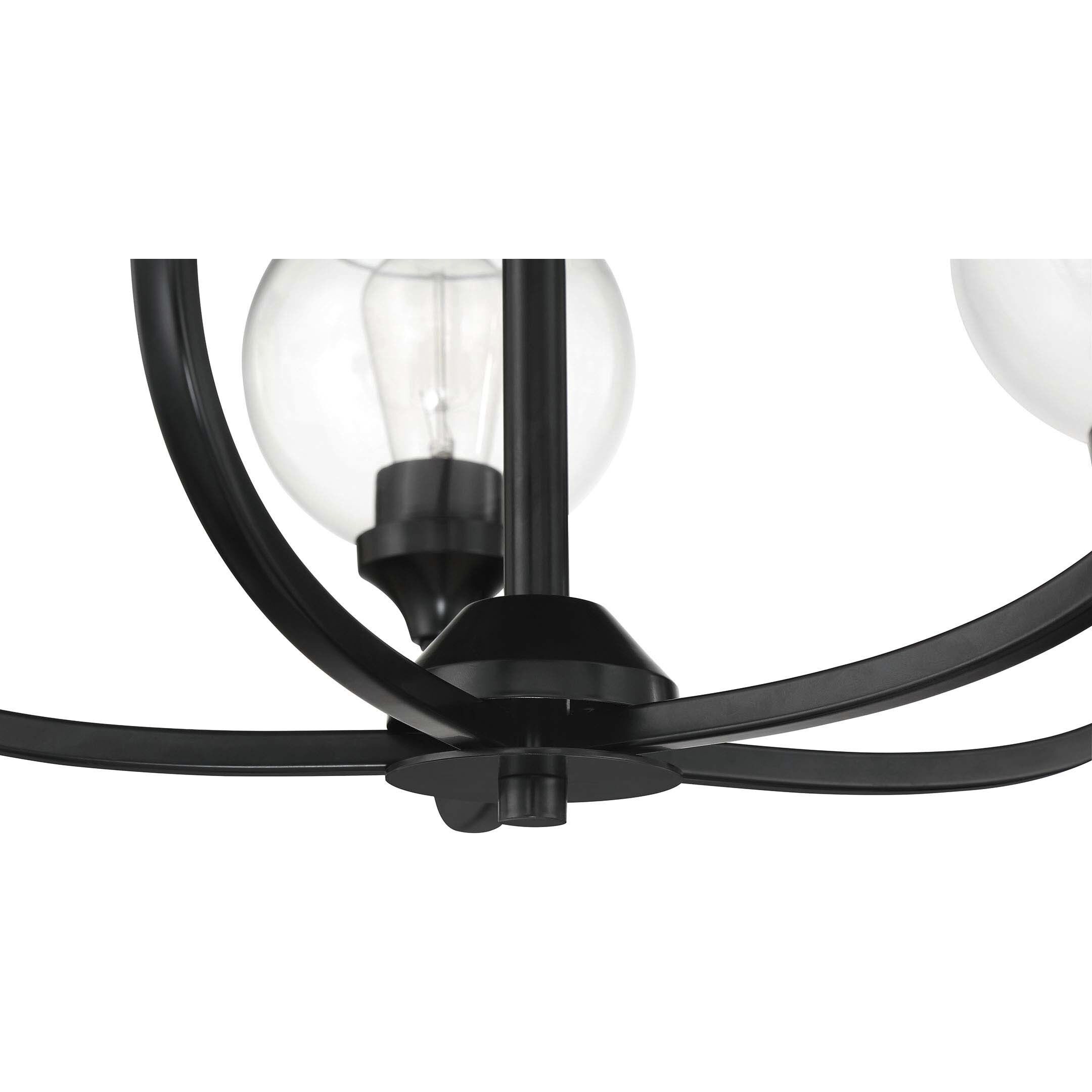 Glenda 5 Light 23.75 inch Flat Black Chandelier Ceiling Light