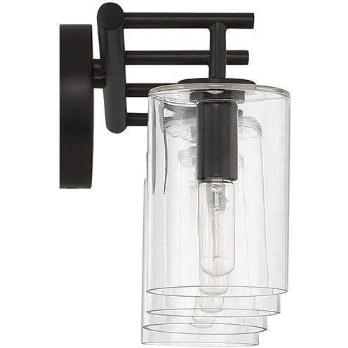 Hailie 4 Light 28 inch Flat Black Vanity Light Wall Light