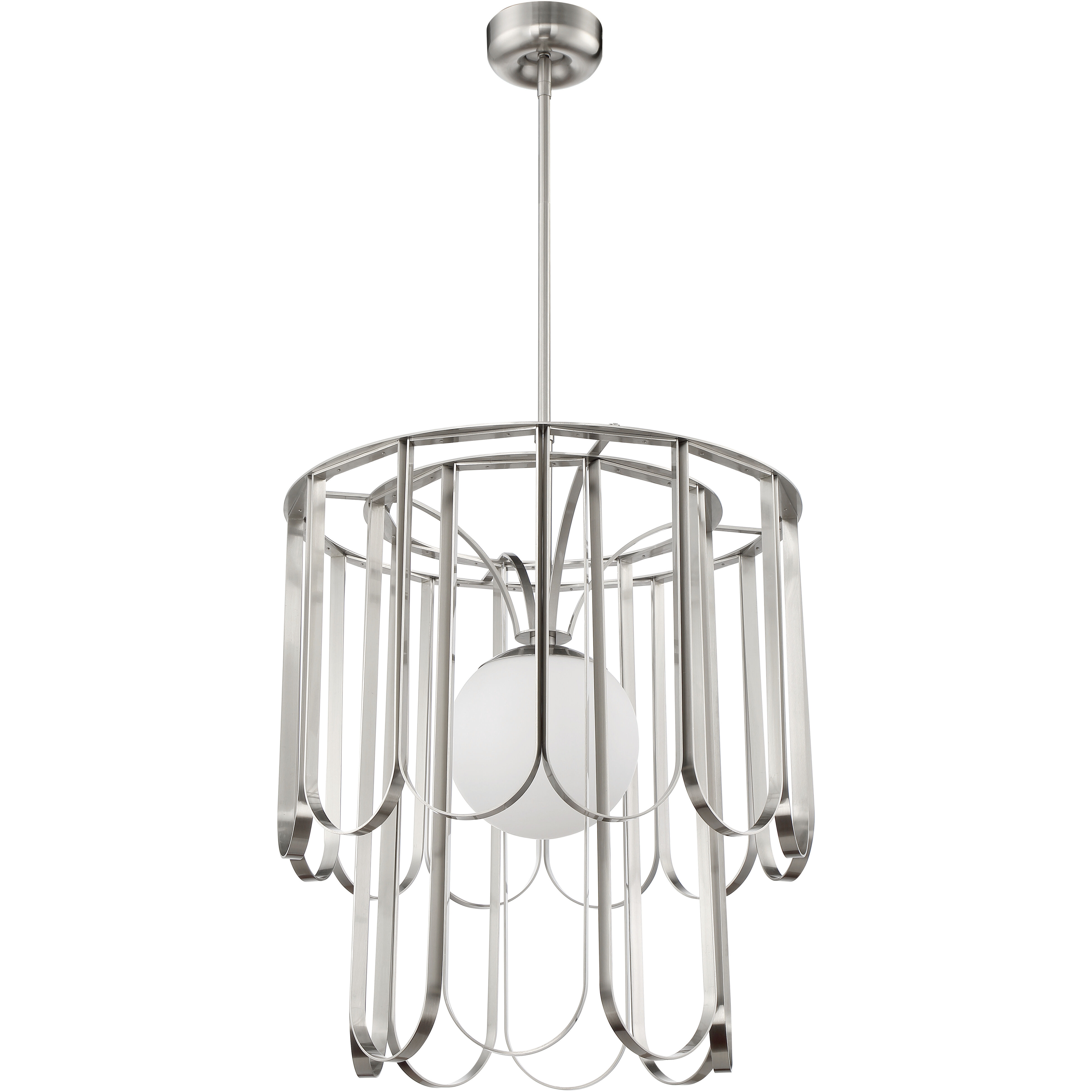 Melody 1 Light 25 inch Brushed Polished Nickel Pendant Ceiling Light