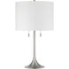 Neely 30 inch Brushed Polished Nickel Table Lamp Portable Light