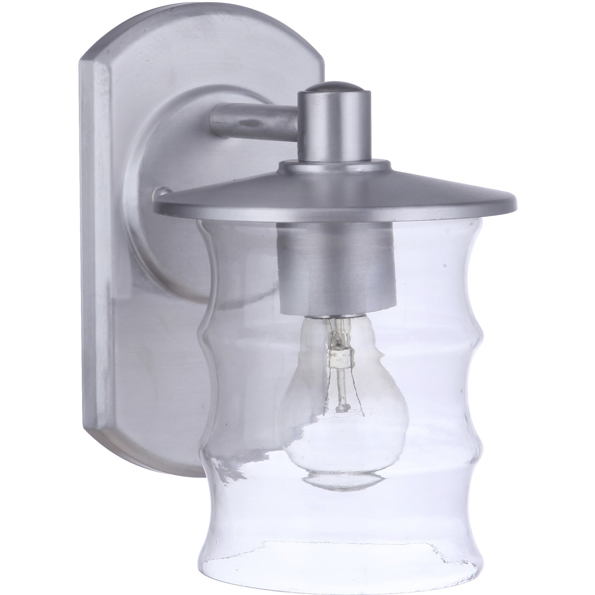 Canon Outdoor Wall Mount in Satin Aluminum, Medium