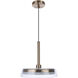 Centric LED 14 inch Satin Brass Pendant Ceiling Light