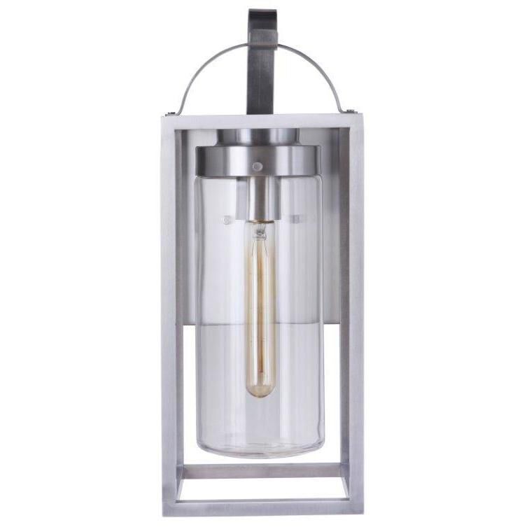 Neo 1 Light 17 inch Satin Aluminum Outdoor Wall Lantern