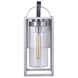 Neo 1 Light 17 inch Satin Aluminum Outdoor Wall Lantern
