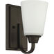 Neighborhood Grace 1 Light 5 inch Espresso Wall Sconce Wall Light in White Frosted Glass, Jeremiah