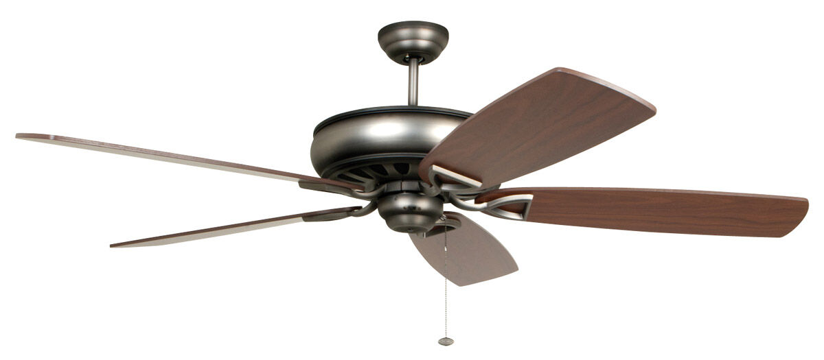 Supreme Air 70 inch Dark Antique Nickel with Reversible Birch and Teak Blades Indoor Outdoor Ceiling Fan