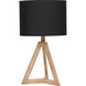 Bejamin 19.5 inch 60 watt Natural Wood Table Lamp Portable Light