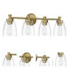 Henning 4 Light 30 inch Satin Brass Vanity Light Wall Light