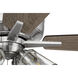Super Pro 104 60 inch Brushed Polished Nickel with Driftwood/Grey Walnut Blades Contractor Ceiling Fan