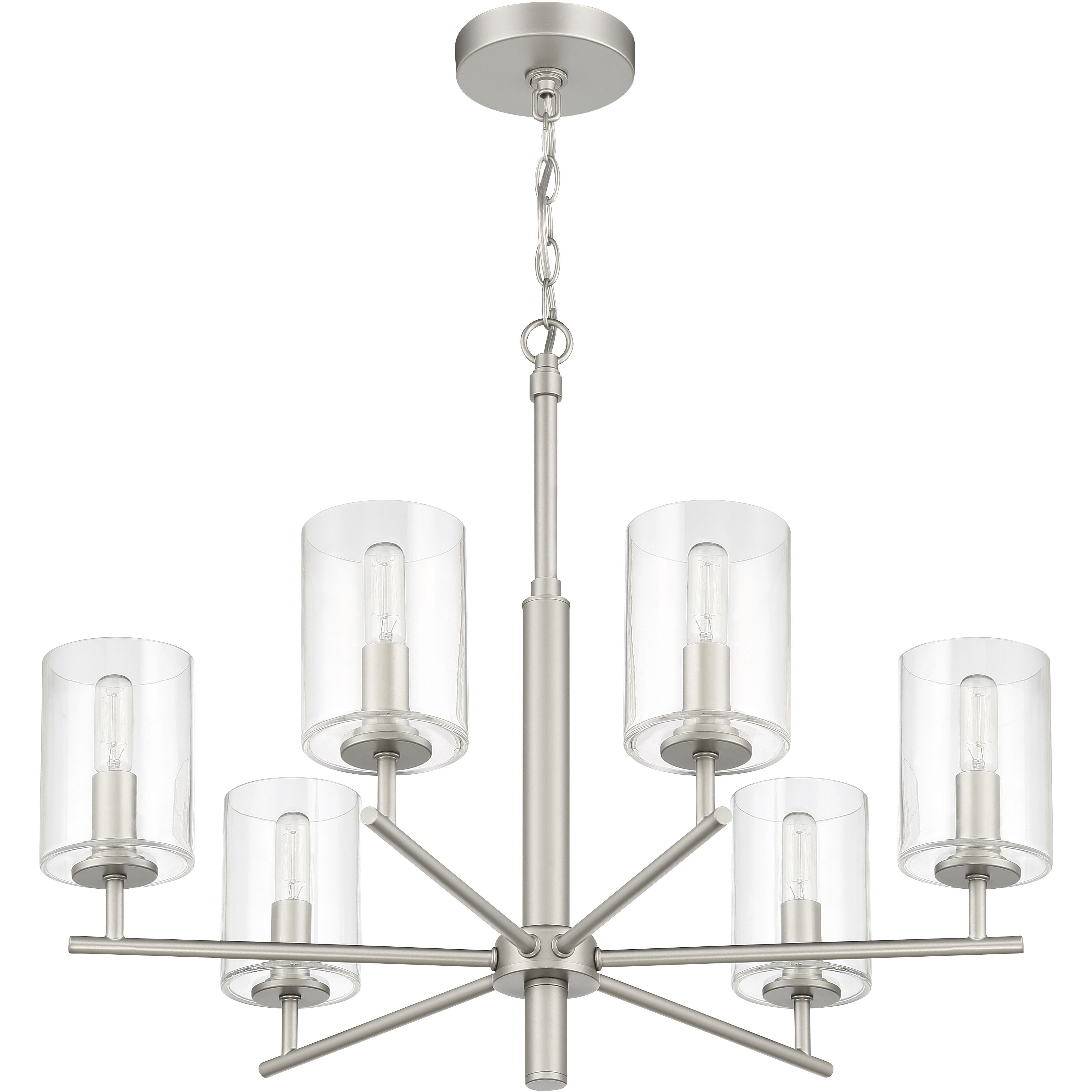 Craftmade 55626-SN Hailie 6 Light 26 inch Satin Nickel