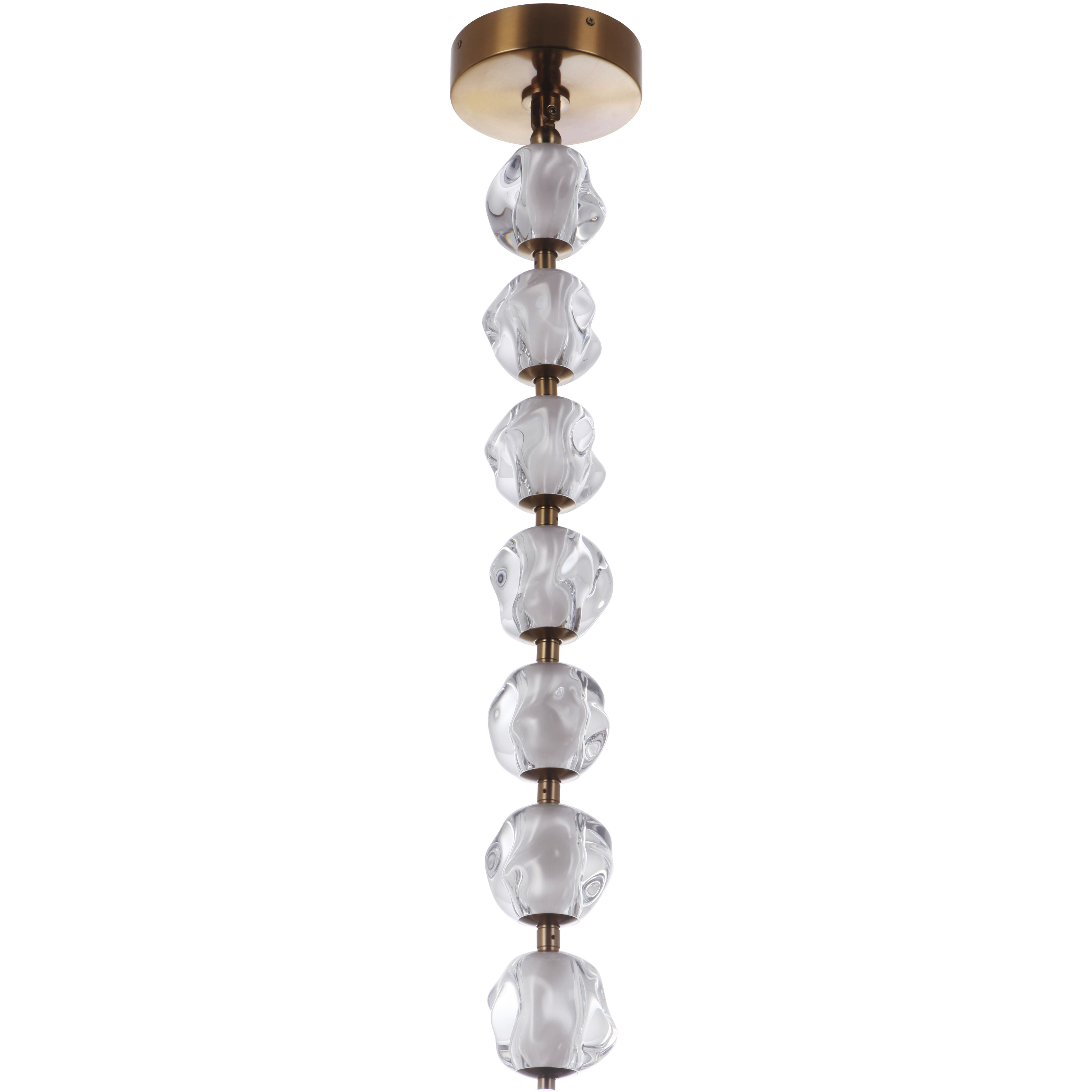 Jackie LED 7.13 inch Satin Brass Pendant Ceiling Light