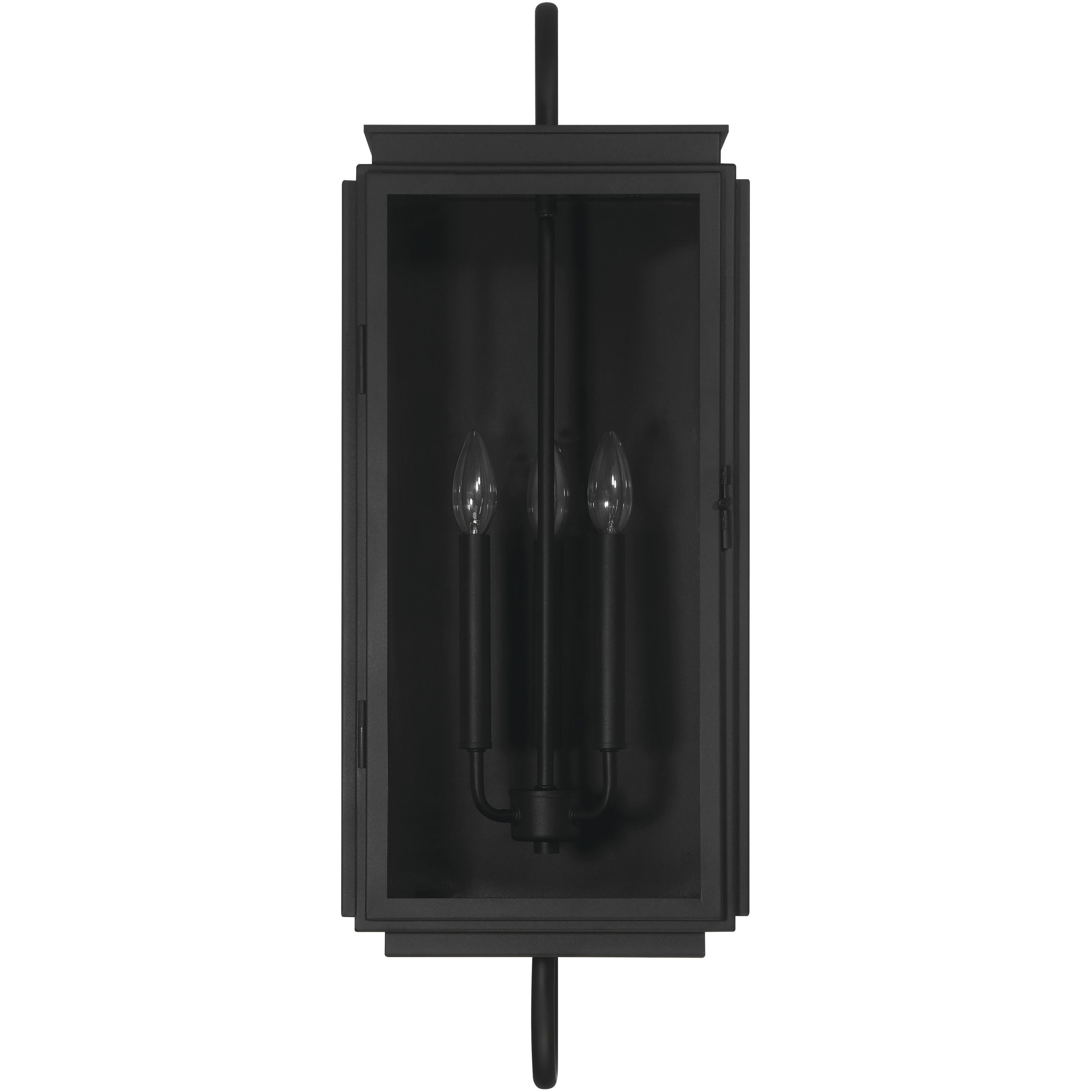 Irving 3 Light 31.13 inch Textured Black Outdoor Wall Lantern