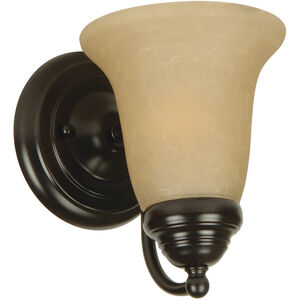 Cathryn 1 Light 6 inch Oiled Bronze Wall Sconce Wall Light in Tea-Stained Glass