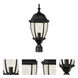 Bent Glass 1 Light 20.5 inch Textured Black Outdoor Post Mount, Medium