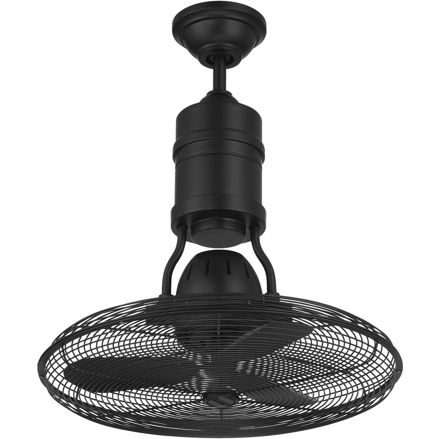 Bellows III 18 inch Flat Black Indoor/Outdoor Fan