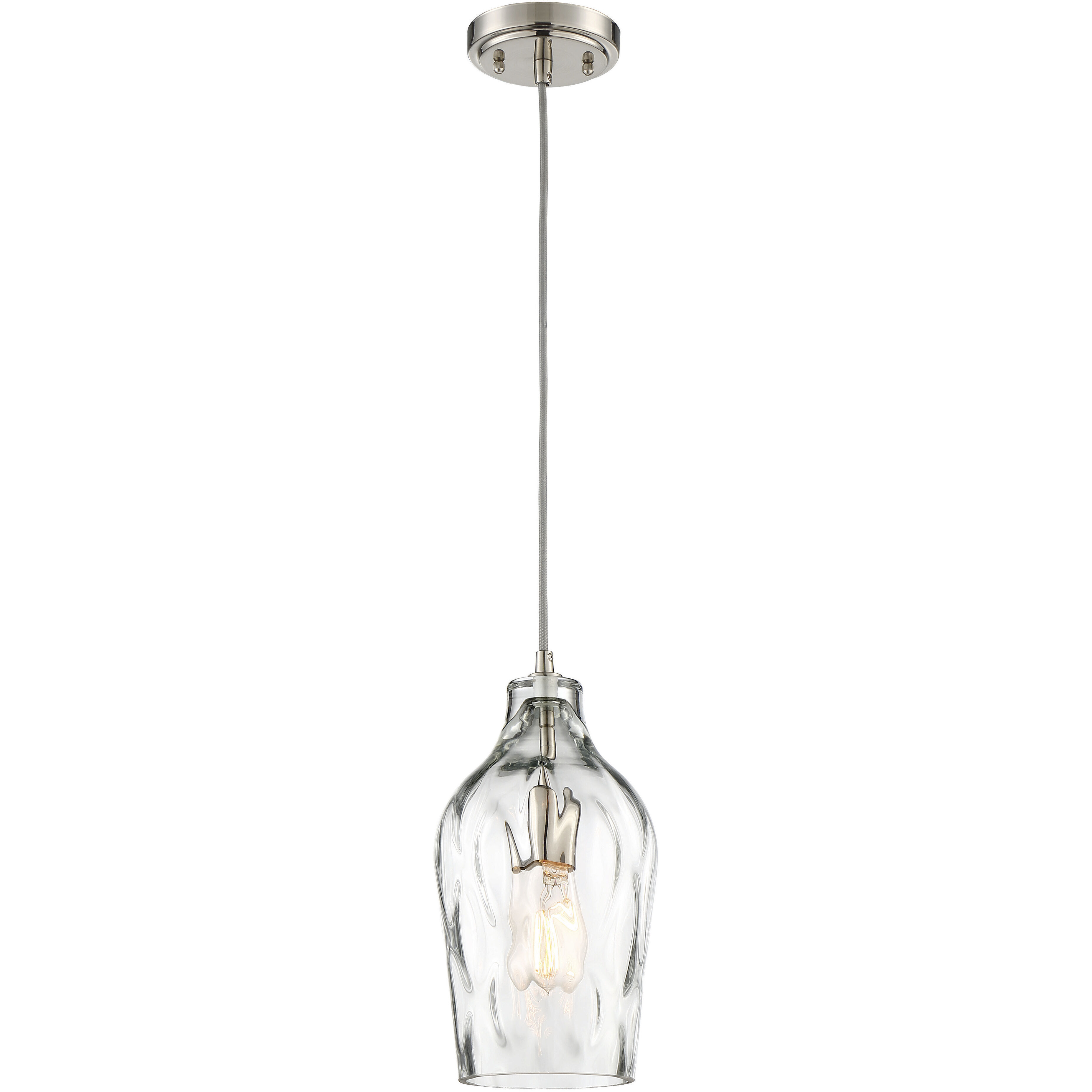Neighborhood 1 Light 6.63 inch Brushed Polished Nickel Mini Pendant Ceiling Light