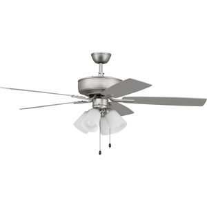 Pro Plus 114 52 inch Brushed Satin Nickel with Brushed Nickel/Greywood Blades Contractor Ceiling Fan