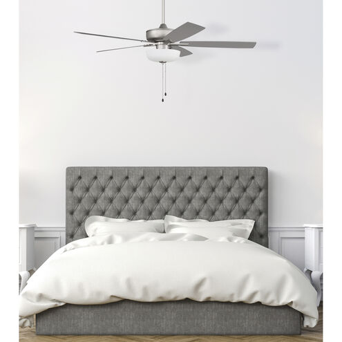 Super Pro 111 60 inch Brushed Satin Nickel with Brushed Nickel/Greywood Blades Contractor Ceiling Fan