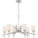 Cadence 6 Light 31.75 inch Satin Nickel Chandelier Ceiling Light