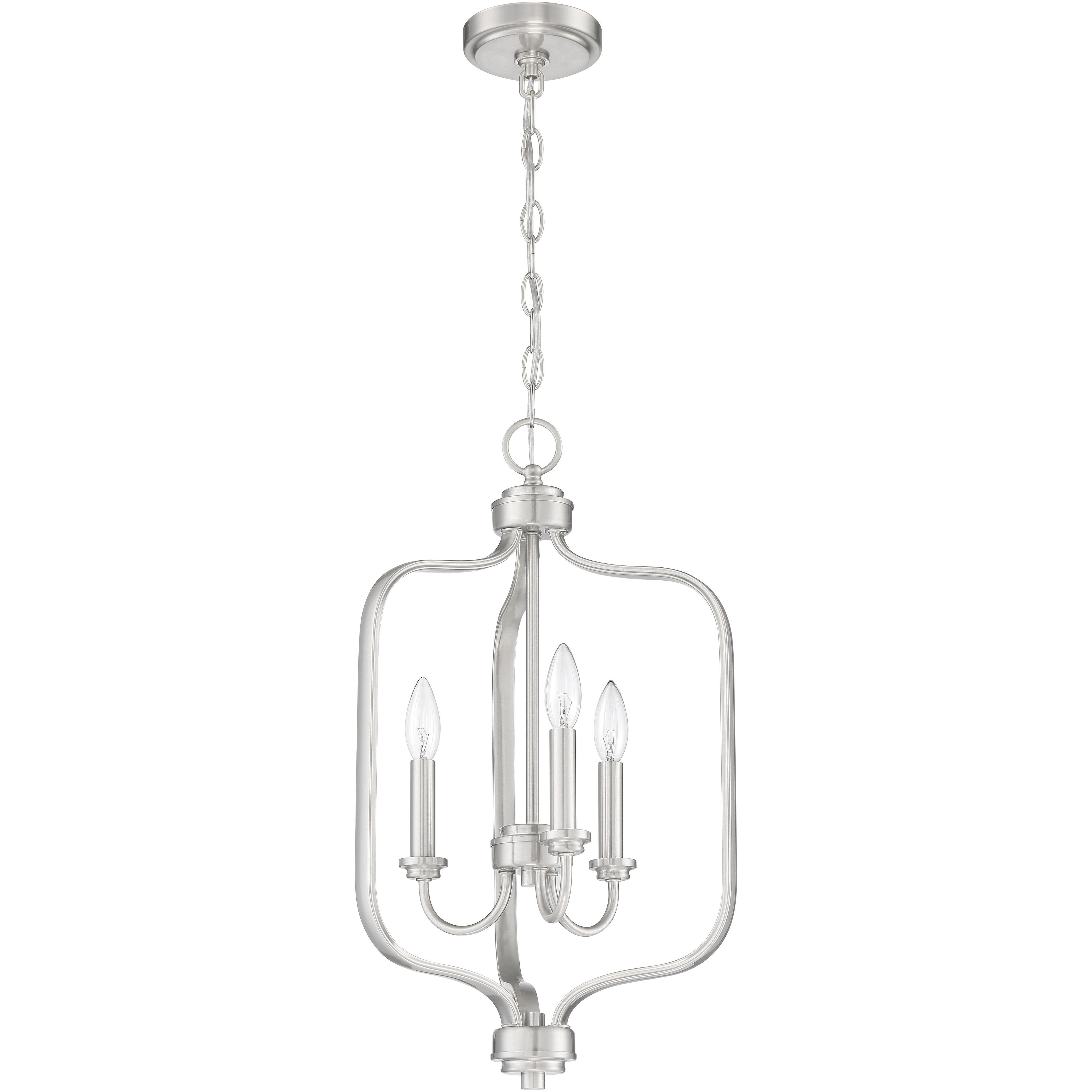 Neighborhood Bolden 3 Light 14 inch Brushed Polished Nickel Foyer Light Ceiling Light, Neighborhood Collection