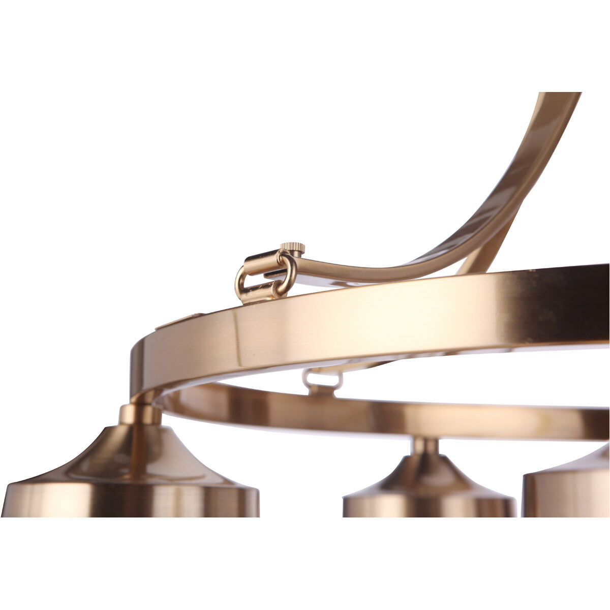 Elliot 5 Light 27 inch Satin Brass Chandelier Ceiling Light