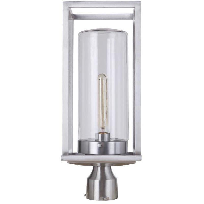 Neo 1 Light 17 inch Satin Aluminum Outdoor Post Light