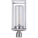 Neo 1 Light 17 inch Satin Aluminum Outdoor Post Light