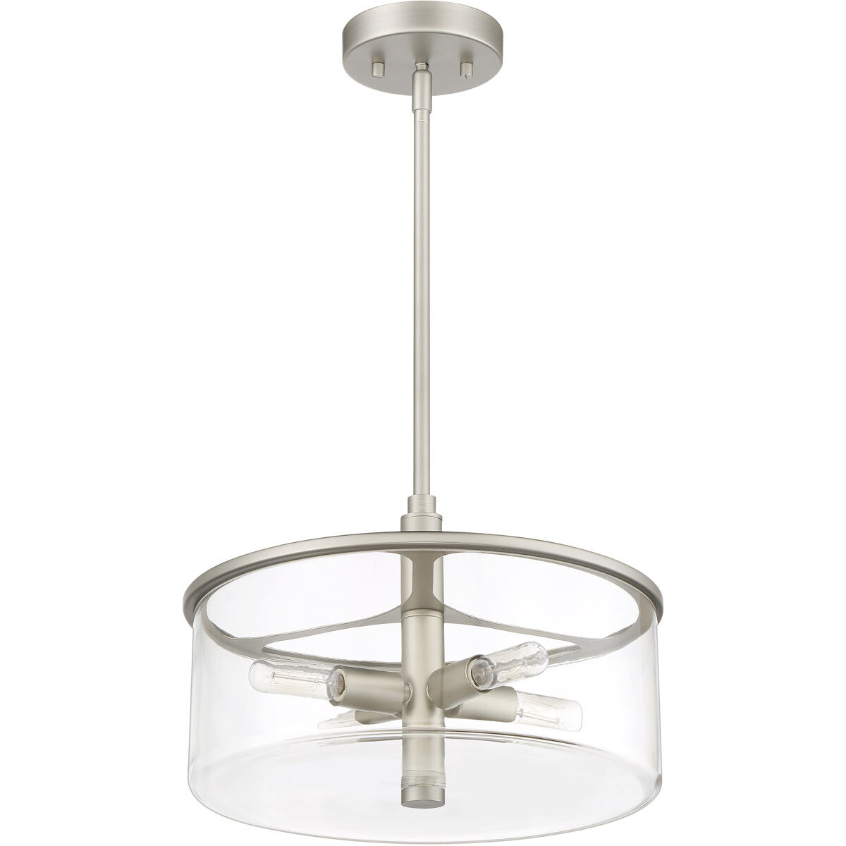 Hailie 4 Light 14.13 inch Satin Nickel Pendant Ceiling Light