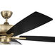 Super Pro 101 60 inch Satin Brass with Black Walnut/Flat Black Blades Contractor Ceiling Fan