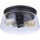 Laclede 2 Light 12 inch Midnight Outdoor Flushmount
