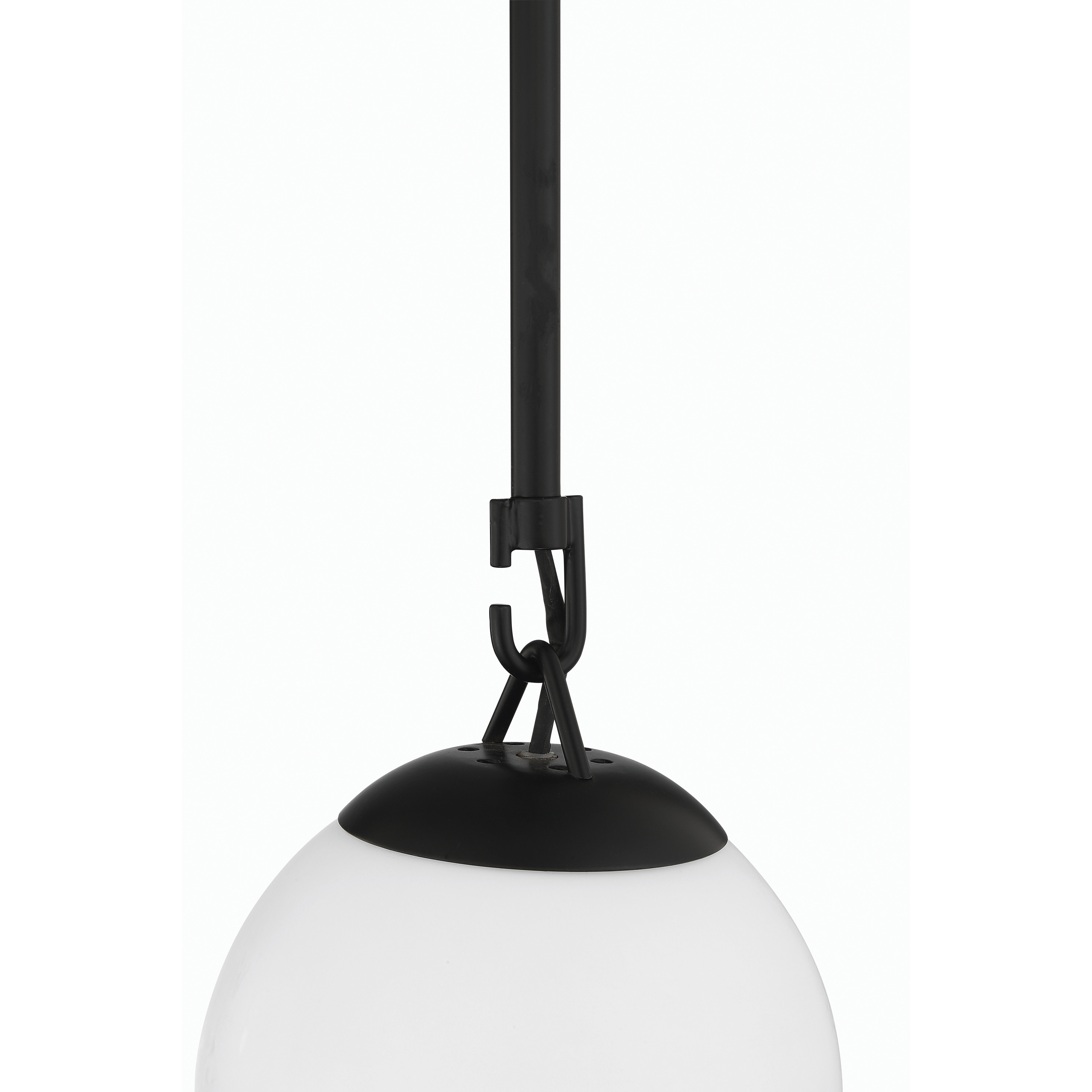Orion 1 Light 6 inch Flat Black Mini Pendant Ceiling Light