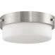 Oak Street 2 Light 11 inch Brushed Polished Nickel Flushmount Ceiling Light
