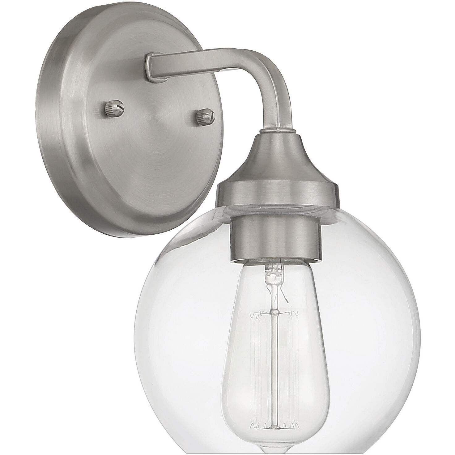 Glenda 1 Light 6 inch Brushed Polished Nickel Wall Sconce Wall Light