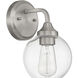 Glenda 1 Light 6 inch Brushed Polished Nickel Wall Sconce Wall Light
