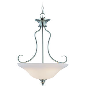 Linden Lane 3 Light 21 inch Satin Nickel Pendant Ceiling Light in Frosted