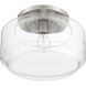 Peri 1 Light 14 inch Brushed Polished Nickel Flushmount Ceiling Light