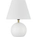 Olive 11.57 inch White/Satin Brass Table Lamp Portable Light