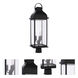 Bent Tree 3 Light 26 inch Midnight Outdoor Post Mount