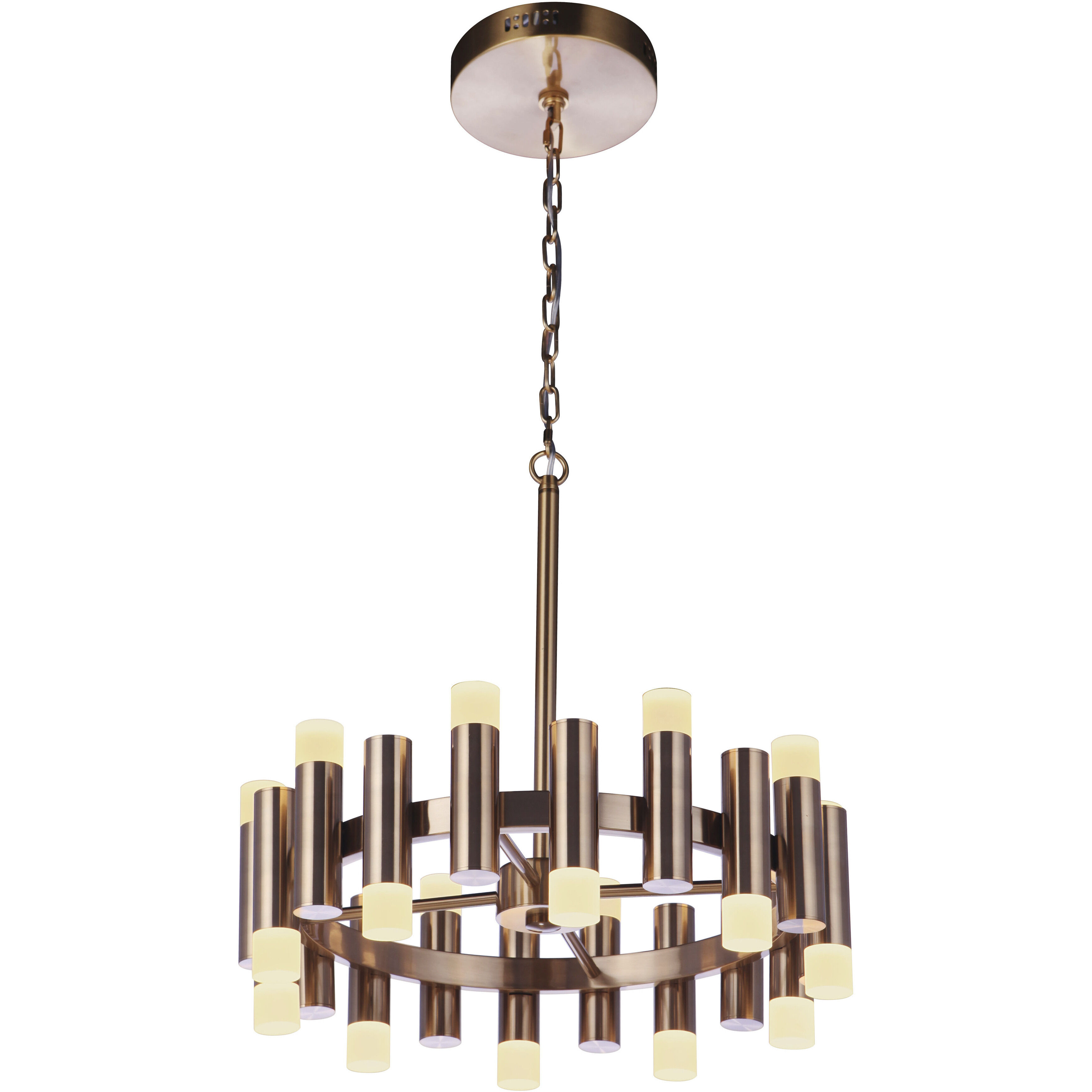 Simple Lux LED 20.08 inch Satin Brass Chandelier Ceiling Light