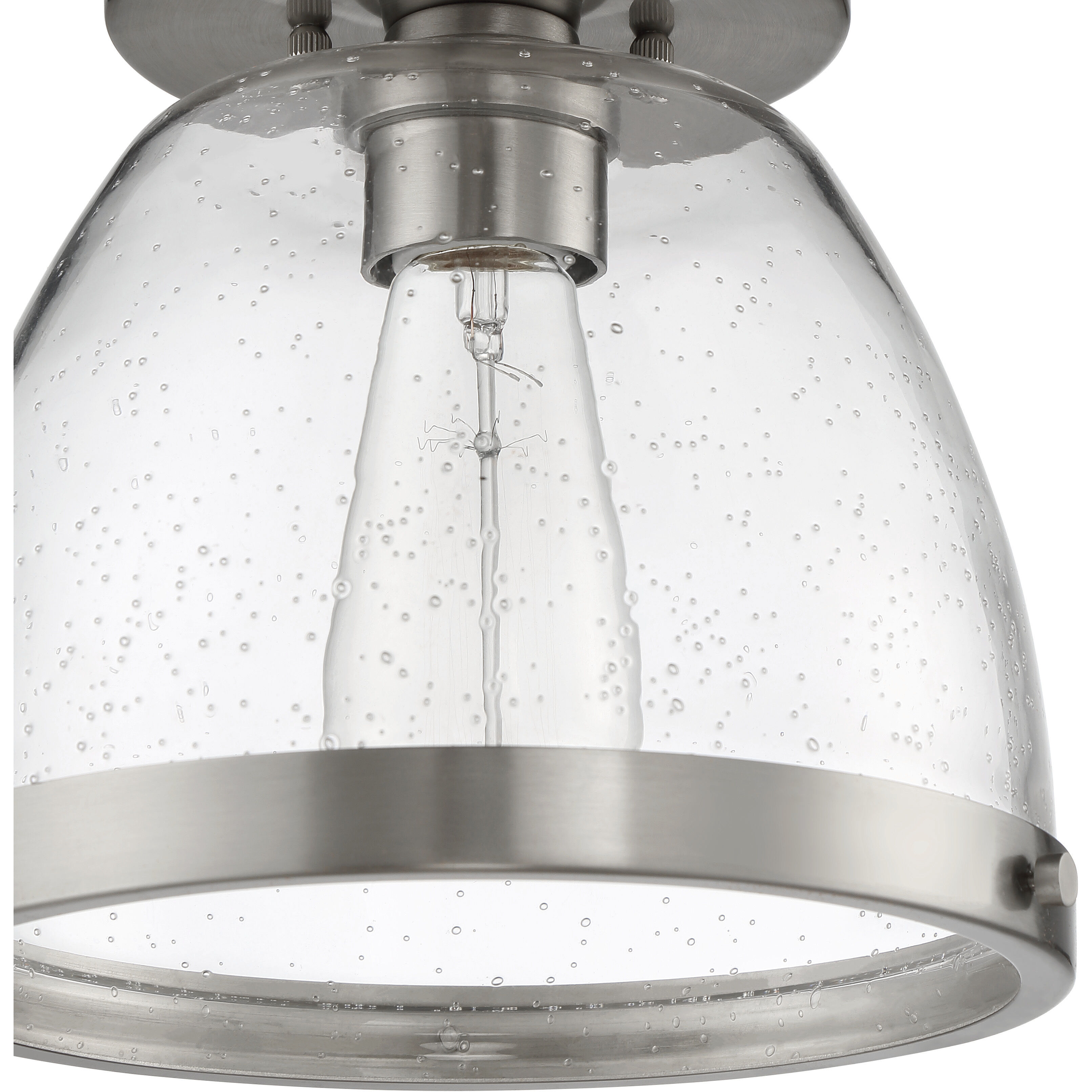 Lodie 1 Light 10 inch Brushed Polished Nickel Flushmount Ceiling Light