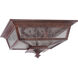 Argent II 3 Light 14 inch Aged Bronze Textured Outdoor Flushmount, Large