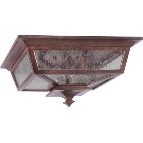 Argent II 3 Light 14 inch Aged Bronze Textured Outdoor Flushmount, Large