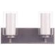 Texture 2 Light 15 inch Natural Iron and Vintage Iron Vanity Light Wall Light