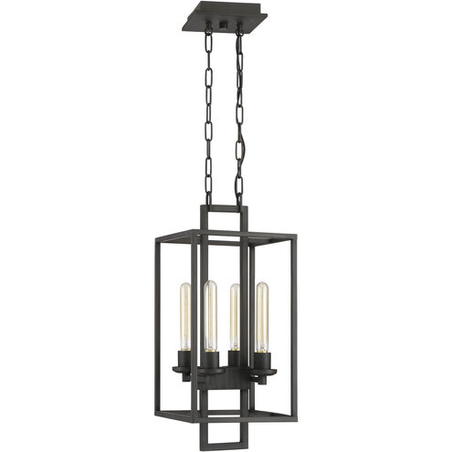 Cubic 4 Light 11 inch Aged Bronze Brushed Foyer Light Ceiling Light