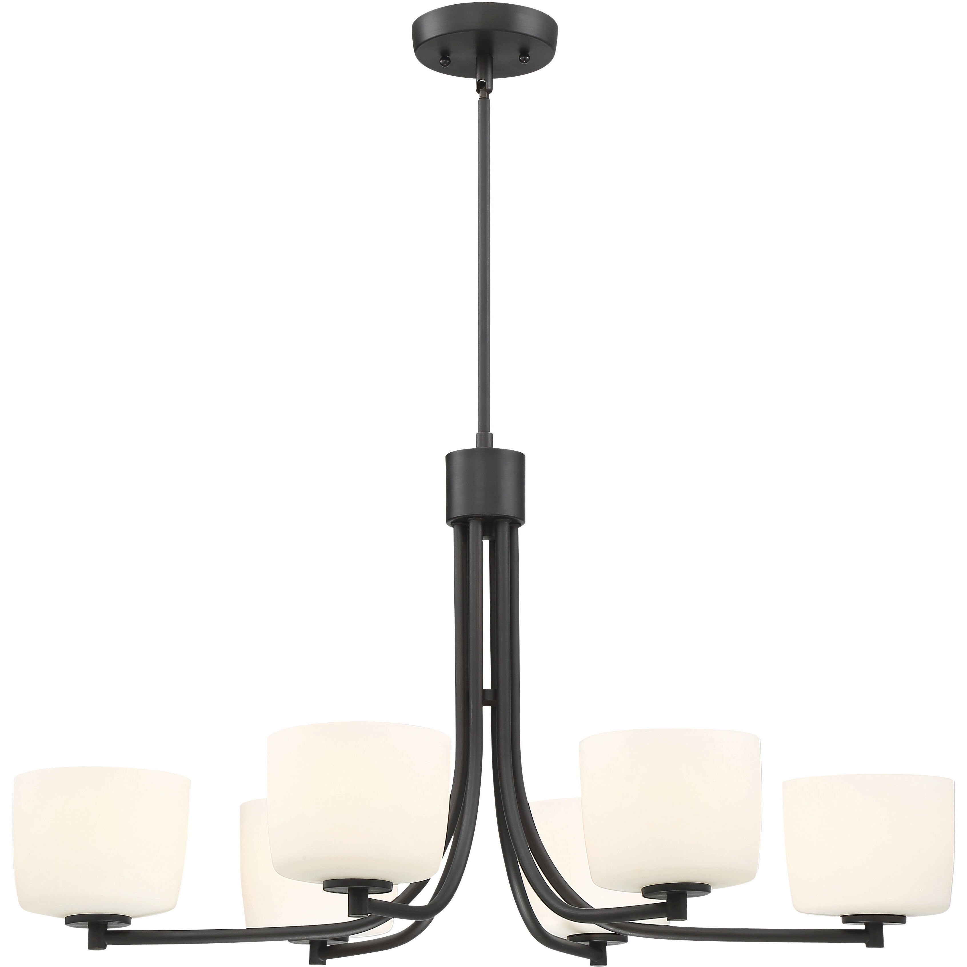 Clarendon 6 Light 18 inch Aged Bronze Brushed Chandelier Ceiling Light