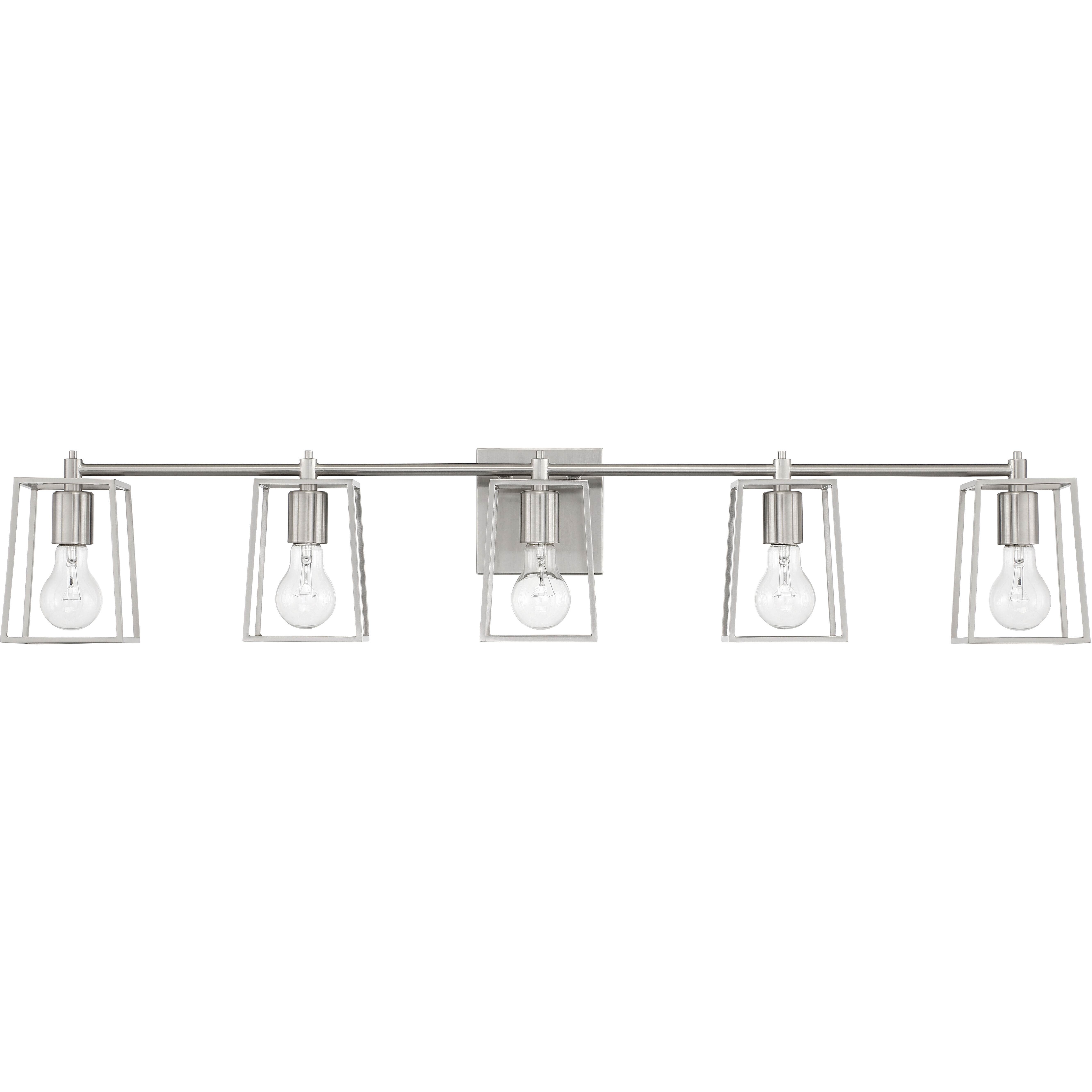 Dunn 5 Light 41 inch Brushed Polished Nickel Vanity Light Wall Light
