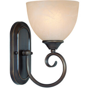 Raleigh 1 Light 7 inch Old Bronze Wall Sconce Wall Light in Painted Alabaster