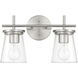Connell 2 Light 14.5 inch Brushed Polished Nickel Vanity Light Wall Light