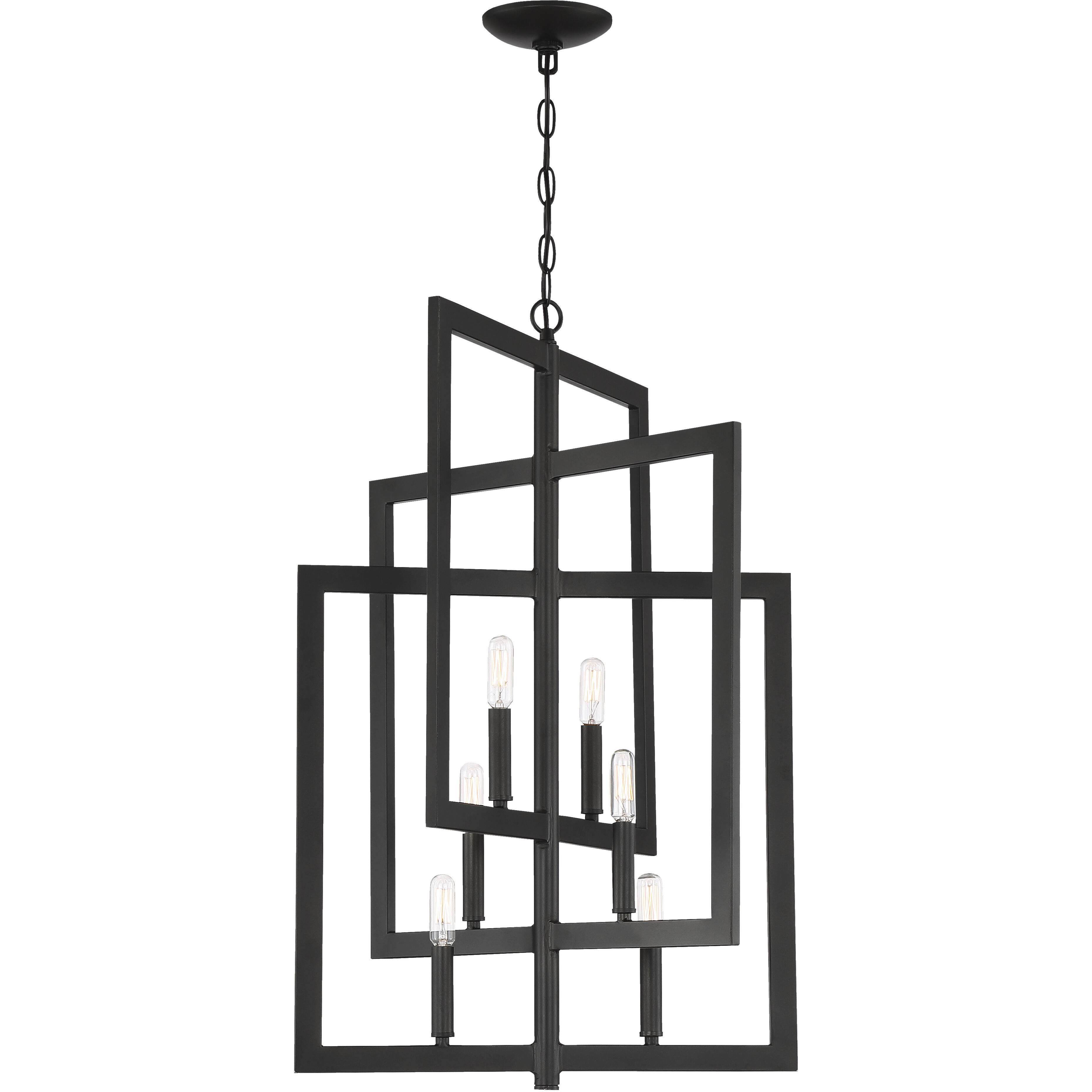 Portrait 6 Light 19 inch Espresso Foyer Light Ceiling Light