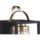 Neo 1 Light 17 inch Midnight / Satin Brass Outdoor Wall Lantern